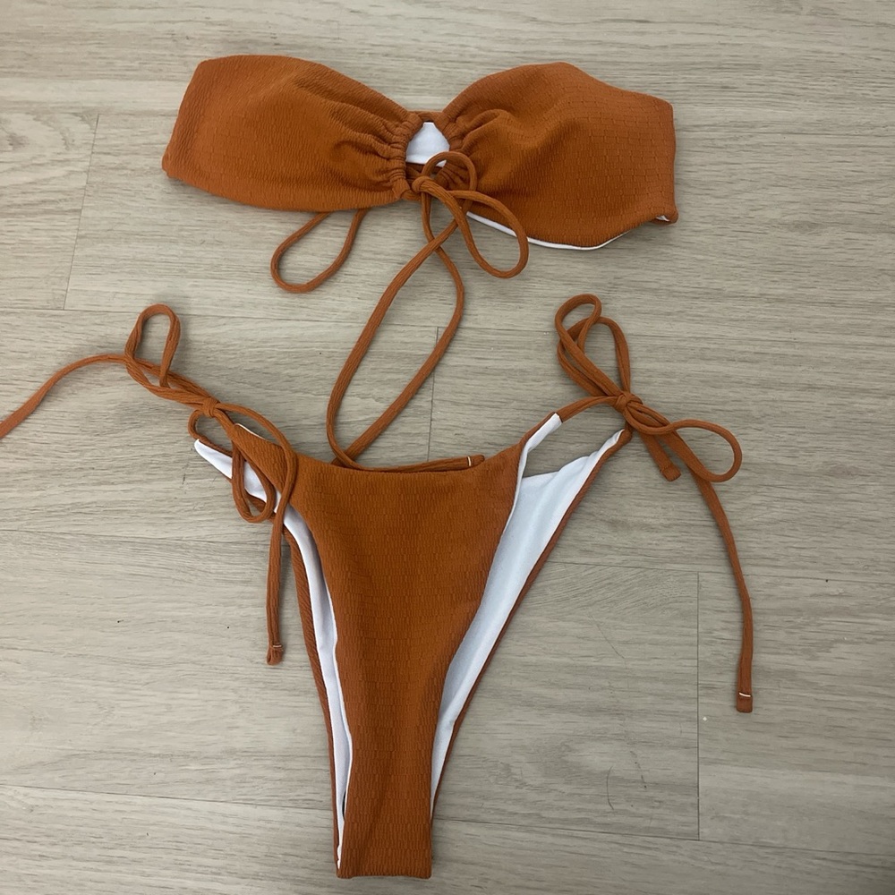 Burnt Orange Textured Bikini
